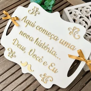 Placa de Entrada na Igreja