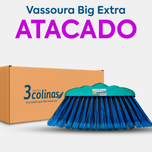 Vassoura Big Extra – Caixa Com 12 Unidades – Sem Cabo