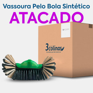 Vassoura Pelo Bola Sintetico – Caixa Com 06 Unidades – Sem Cabo