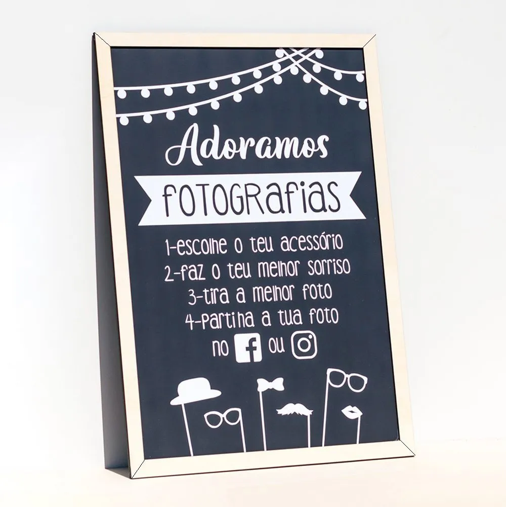 Placa Ardósia Adoramos Fotografias
