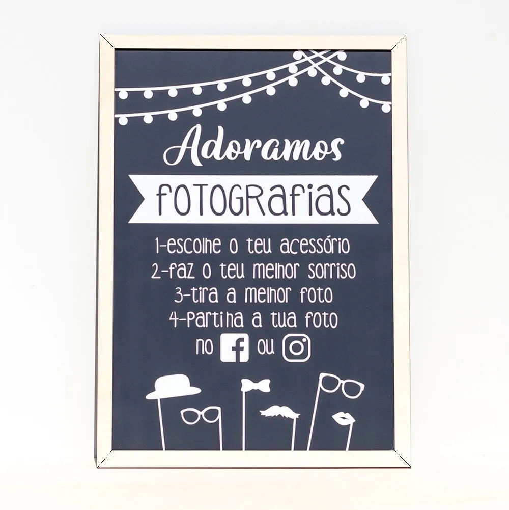 Placa Ardósia Adoramos Fotografias - Image 3