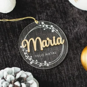 Bola de Natal em acrílico