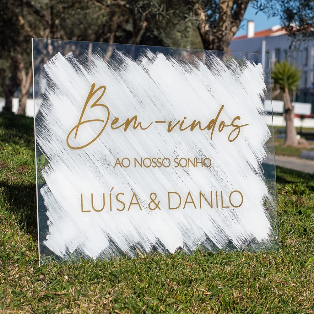 Placa de Boas-Vindas com Pinceladas - Image 3