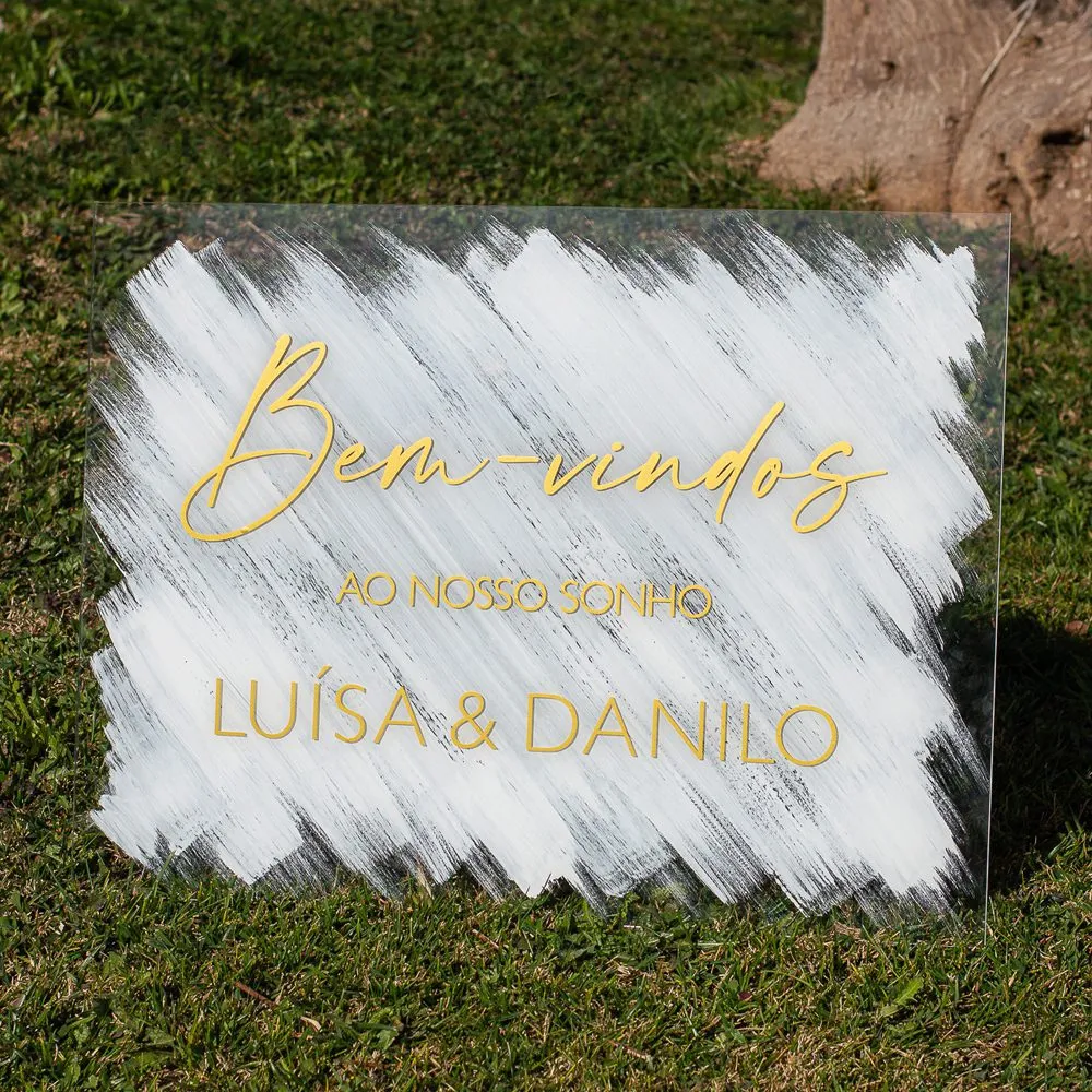Placa de Boas-Vindas com Pinceladas - Image 2