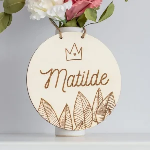 Placa de Madeira com Nome
