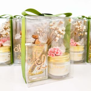 Vela + aromatizador verde e rosa | LMB521