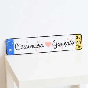 Matrícula Decorativa para Casamento