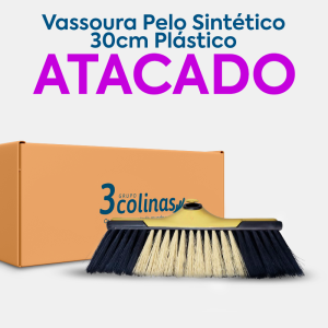 Vassoura Pelo Sintetico 30 cm Plastico- Caixa Com 12 Unidades – Sem Cabo