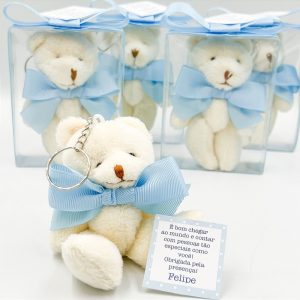 Urso chaveiro azul bebê | LMB008